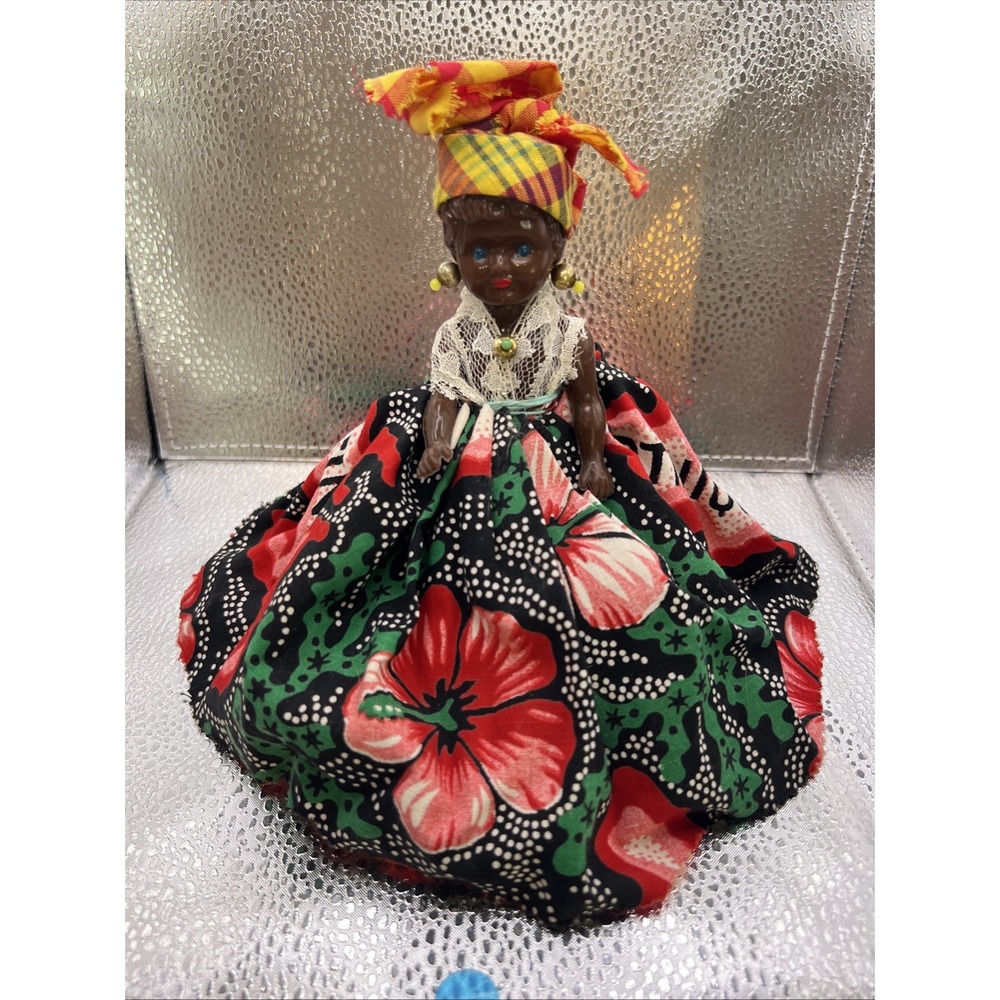 Vtg JAMAICA/THE‎ ISLANDS International Souvenir African Collectors Doll 6" Tall